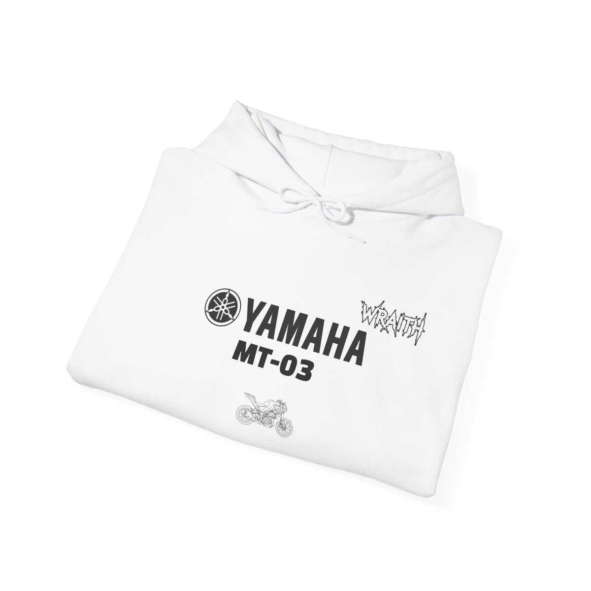 Yamaha MT-03 Motorcycle Graphic Hoodie - Rider Stunt Logo Pullover