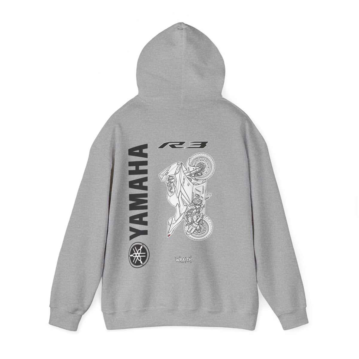 Yamaha R3 Motorcycle Hoodie — Graphic Rider Sweatshirt