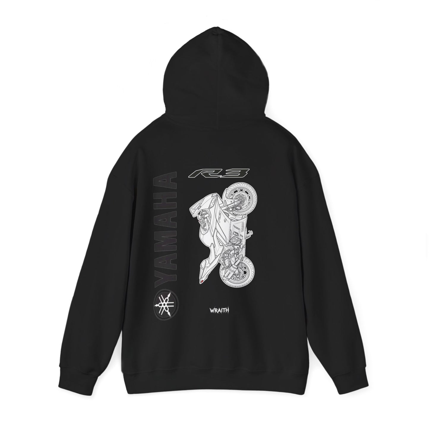 Yamaha R3 Motorcycle Hoodie — Graphic Rider Sweatshirt