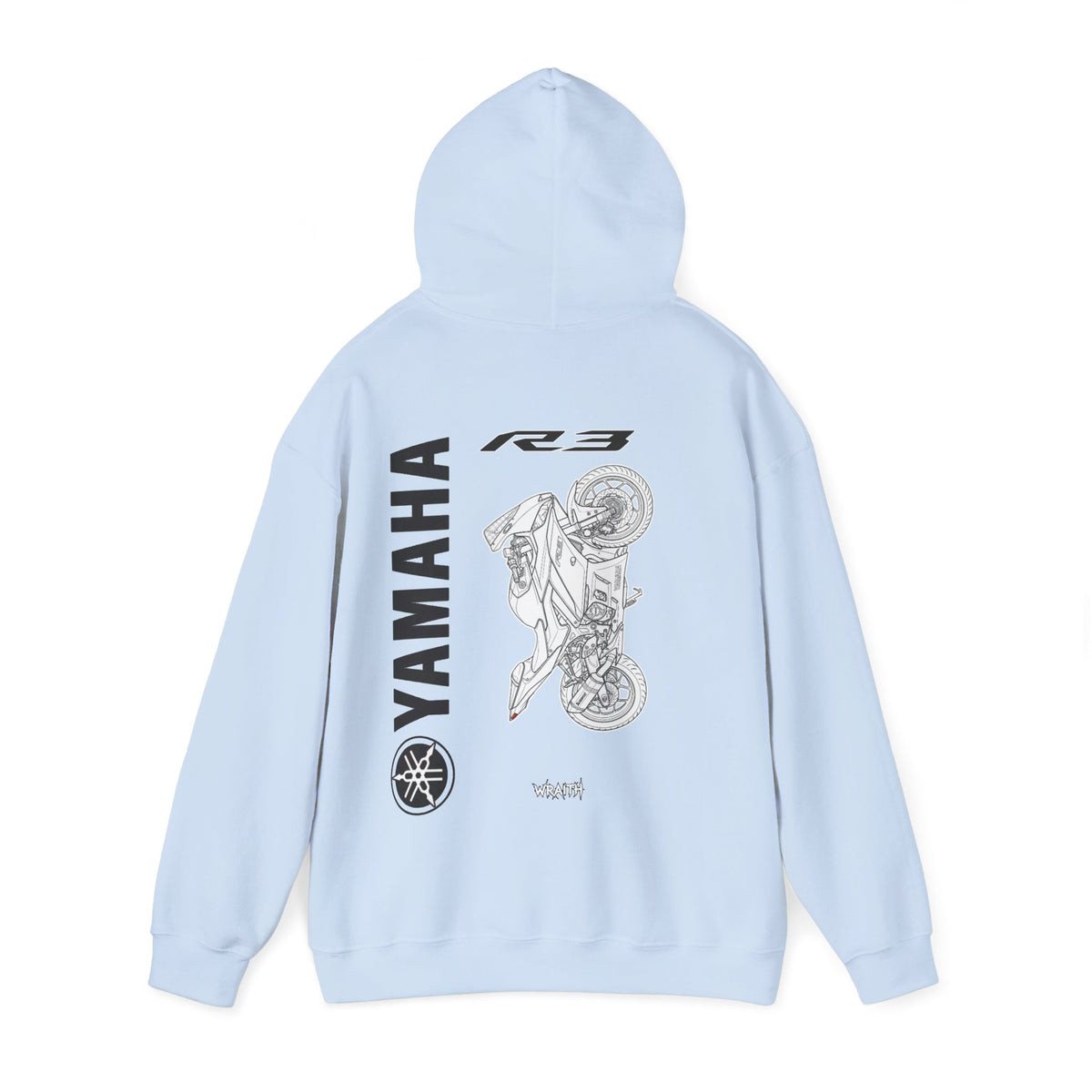 Yamaha R3 Motorcycle Hoodie — Graphic Rider Sweatshirt