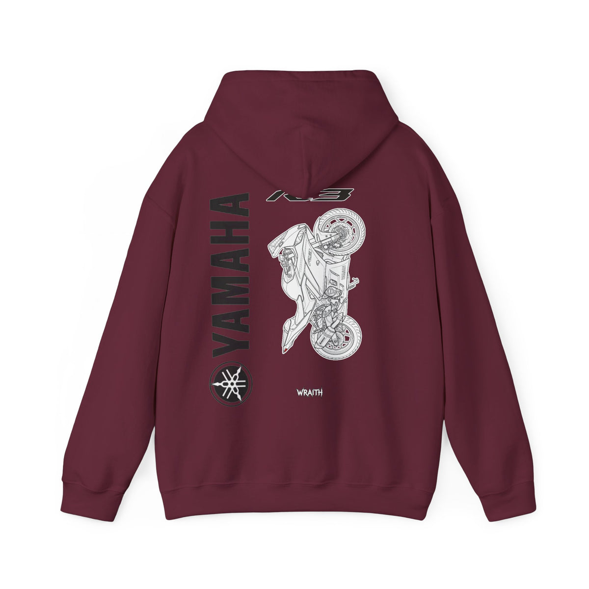 Yamaha R3 Motorcycle Hoodie — Graphic Rider Sweatshirt