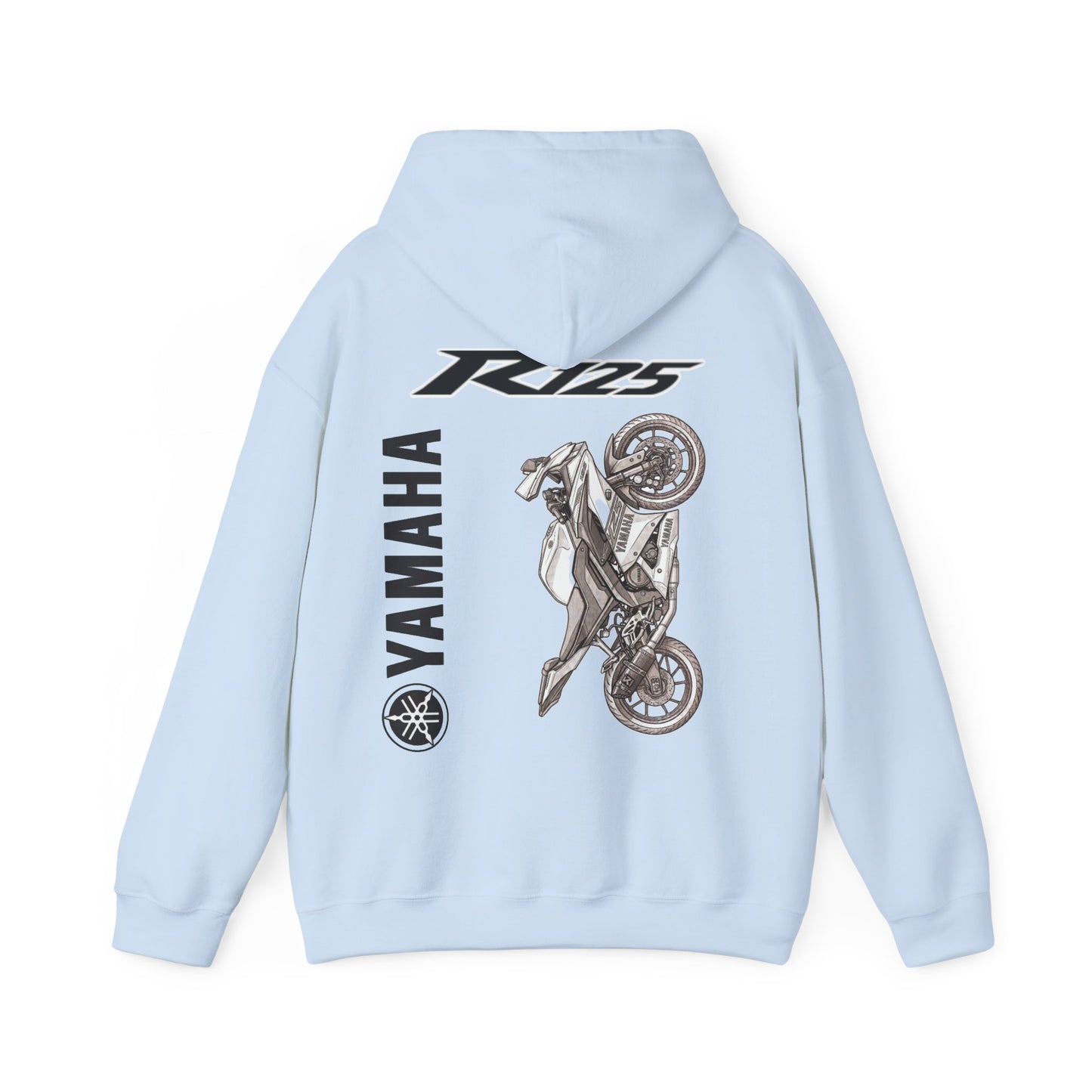 Yamaha R125 Motorcycle Hoodie | R125 Logo Back Print