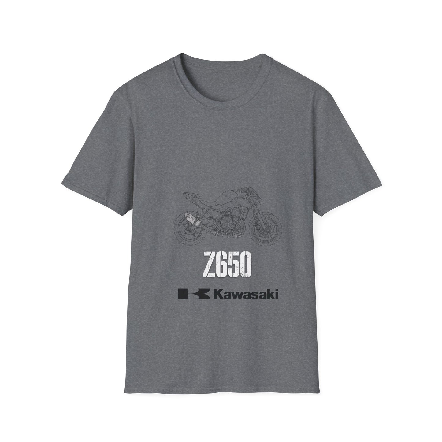 Kawasaki Motorcycle Sketch T-Shirt | Minimal Bike Line Art