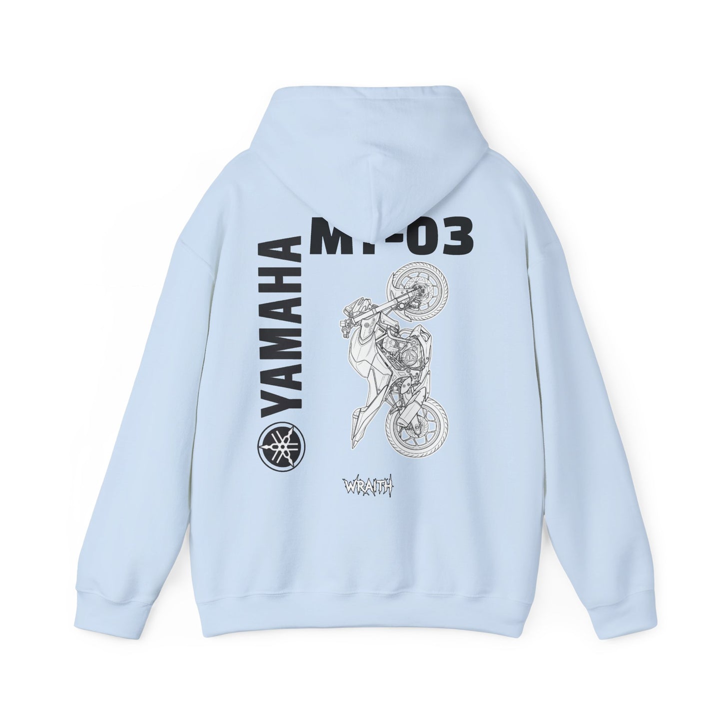 Yamaha MT-03 Motorcycle Graphic Hoodie - Rider Stunt Logo Pullover