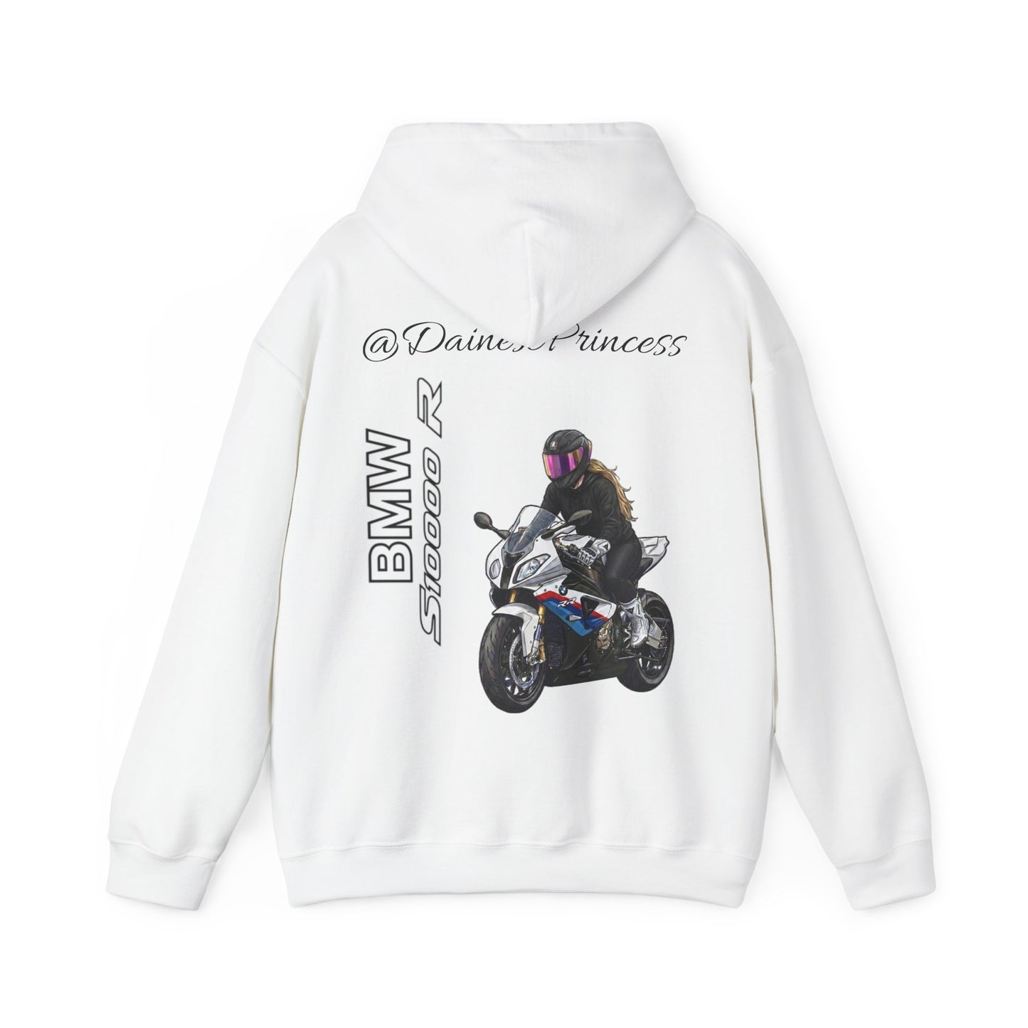 @ 𝔇𝔞𝔦𝔫𝔢𝔰𝔢𝔓𝔯𝔦𝔫𝔠𝔢𝔰𝔰  Custom BMW S1000RR   Motorcycle Hoodie — Rider Graphic Hoodie with 'BMW S1000 R'