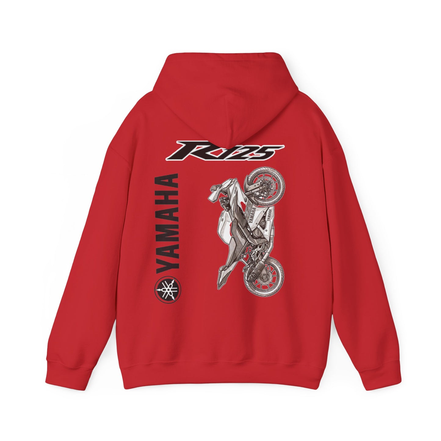 Yamaha R125 Motorcycle Hoodie | R125 Logo Back Print