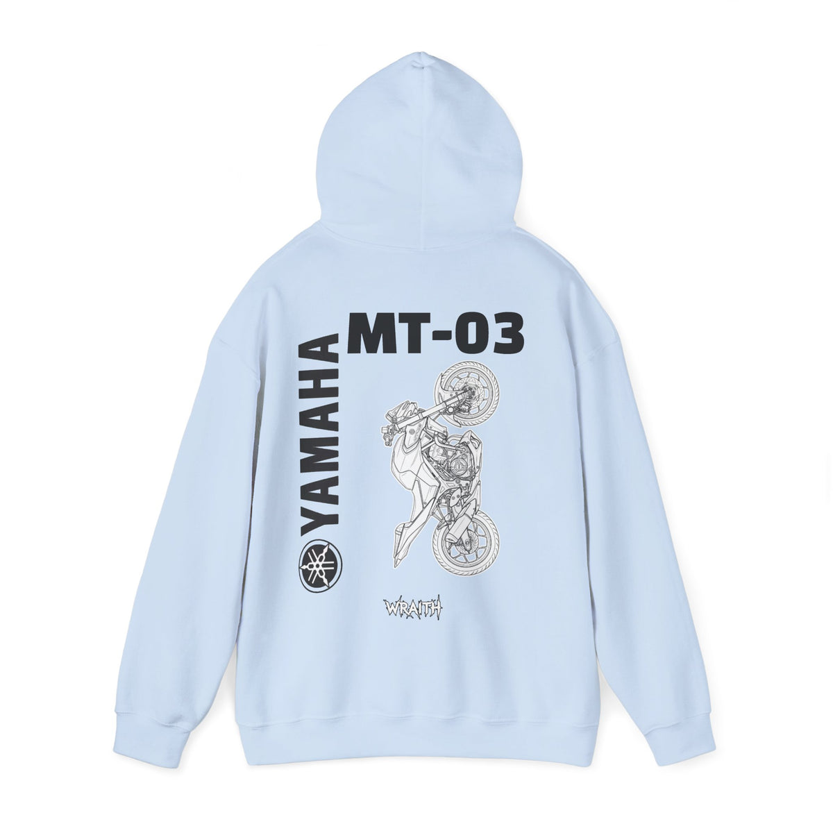 Yamaha MT-03 Motorcycle Graphic Hoodie - Rider Stunt Logo Pullover