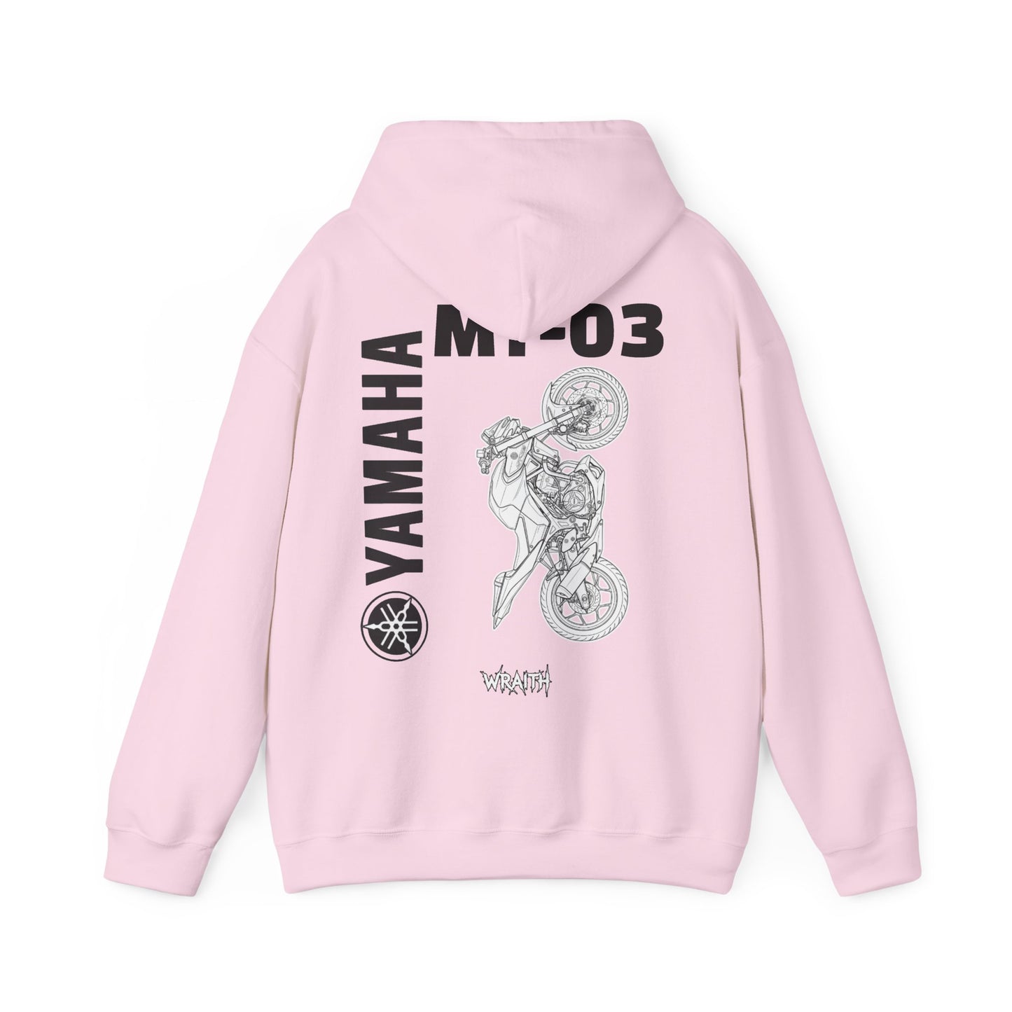 Yamaha MT-03 Motorcycle Graphic Hoodie - Rider Stunt Logo Pullover
