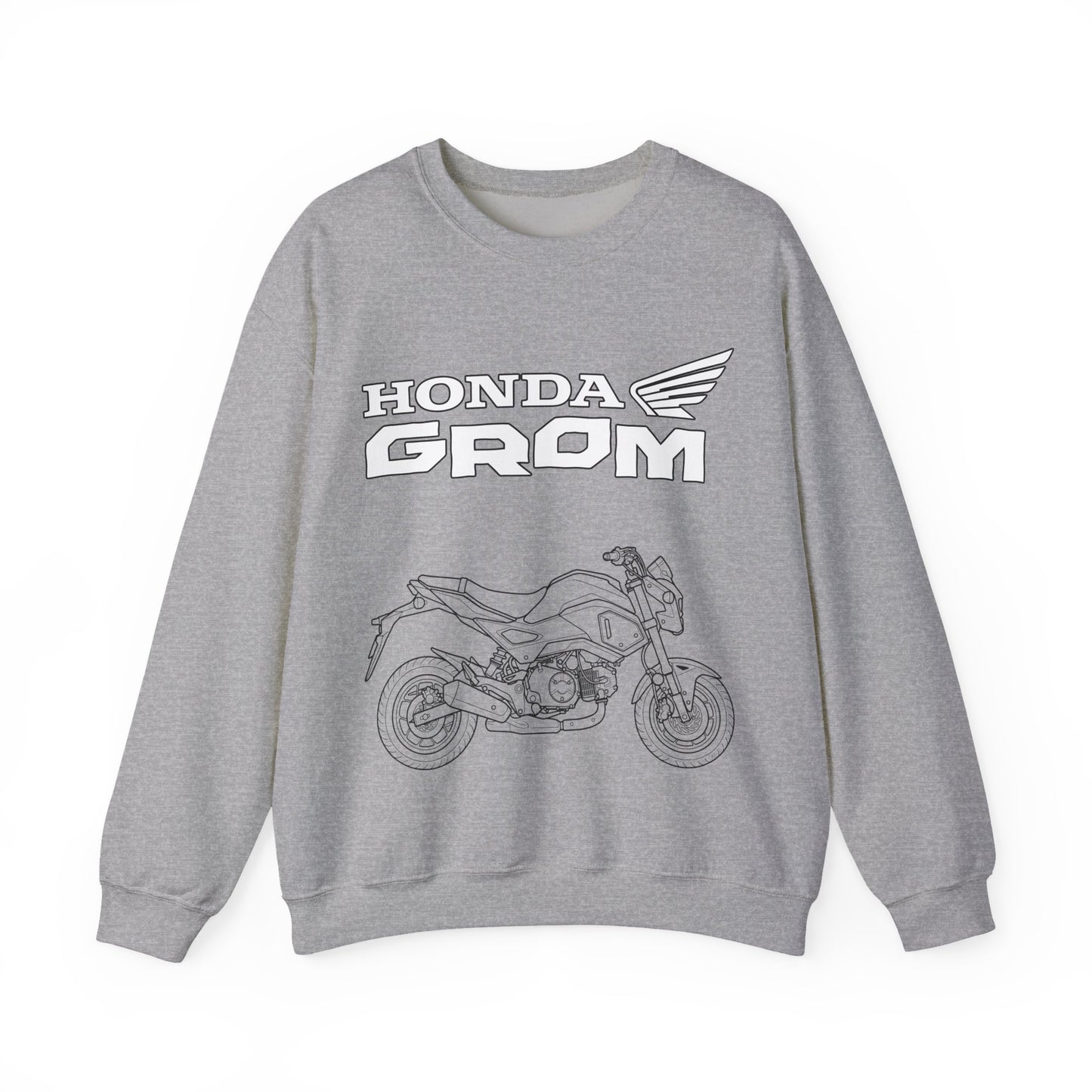 Honda Grom Outline Motorcycle Crewneck Sweatshirt | Moto Graphic
