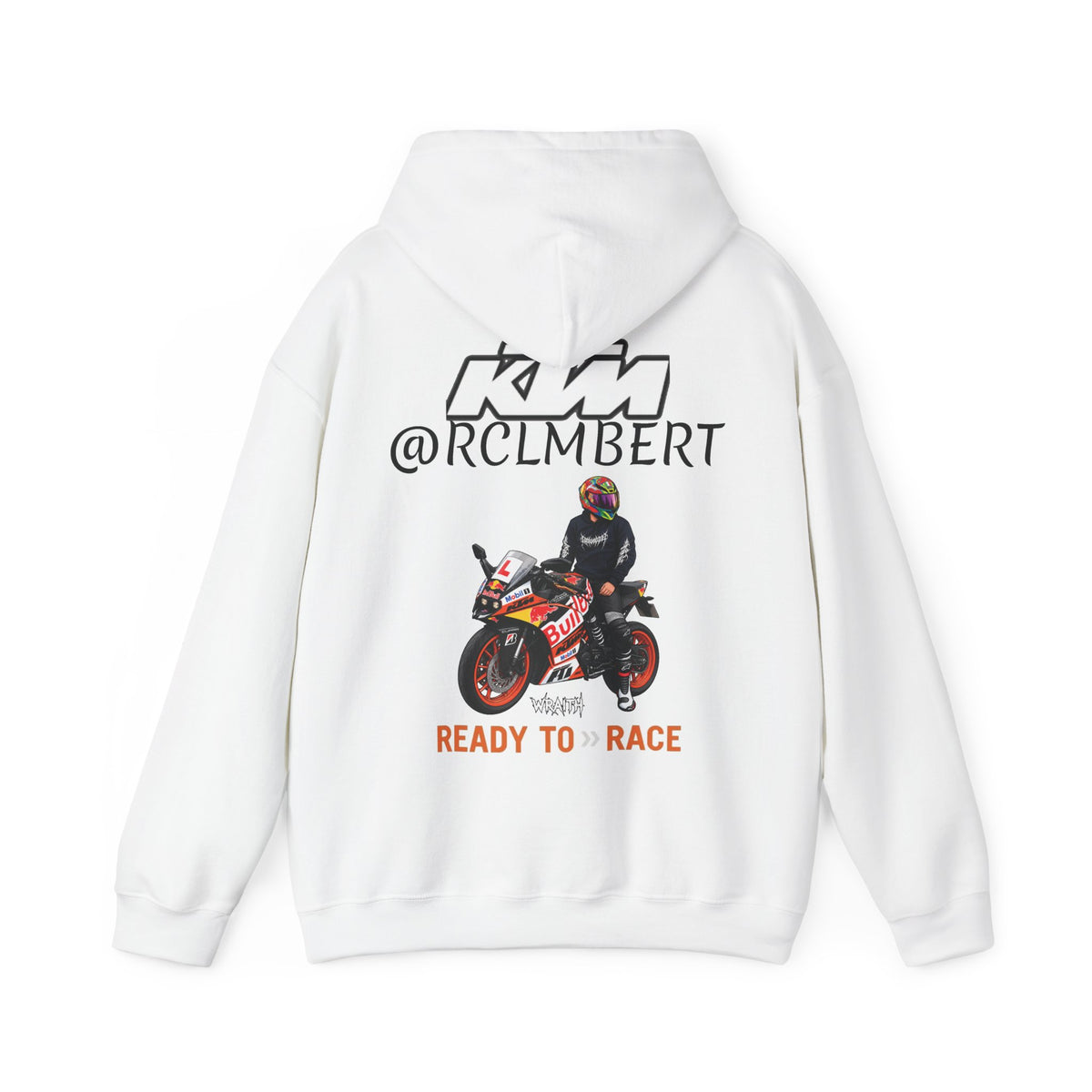 @RLCMBERT RC 125Ready to Race Motorcycle Hoodie | Racing Bike Graphic Pullover
