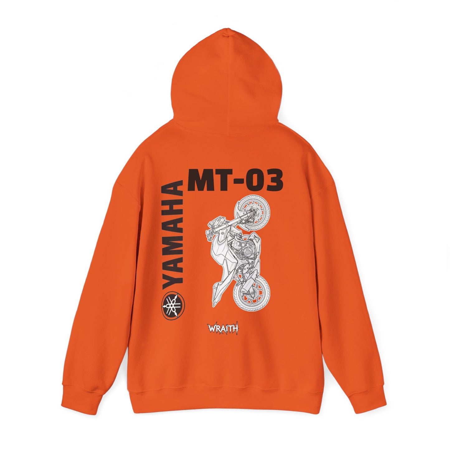 Yamaha MT-03 Motorcycle Graphic Hoodie - Rider Stunt Logo Pullover