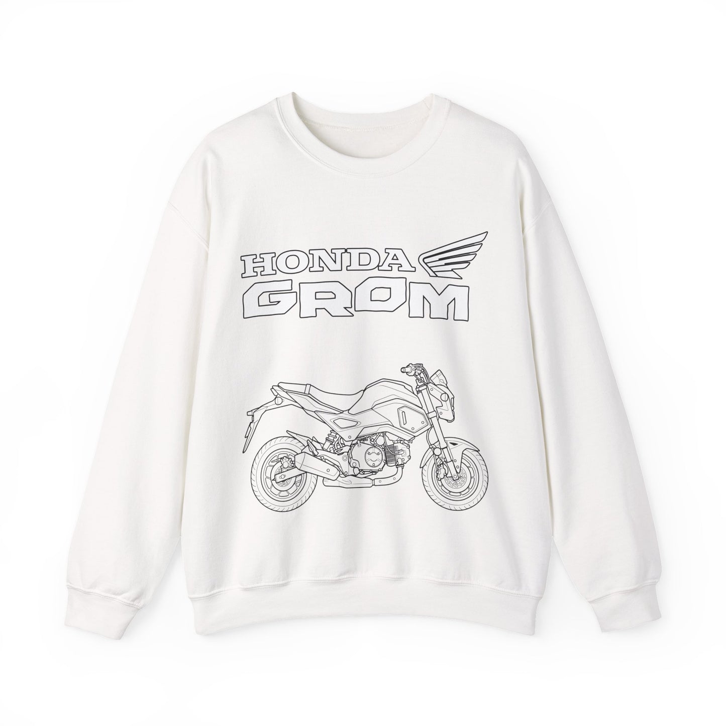Honda Grom Outline Motorcycle Crewneck Sweatshirt | Moto Graphic