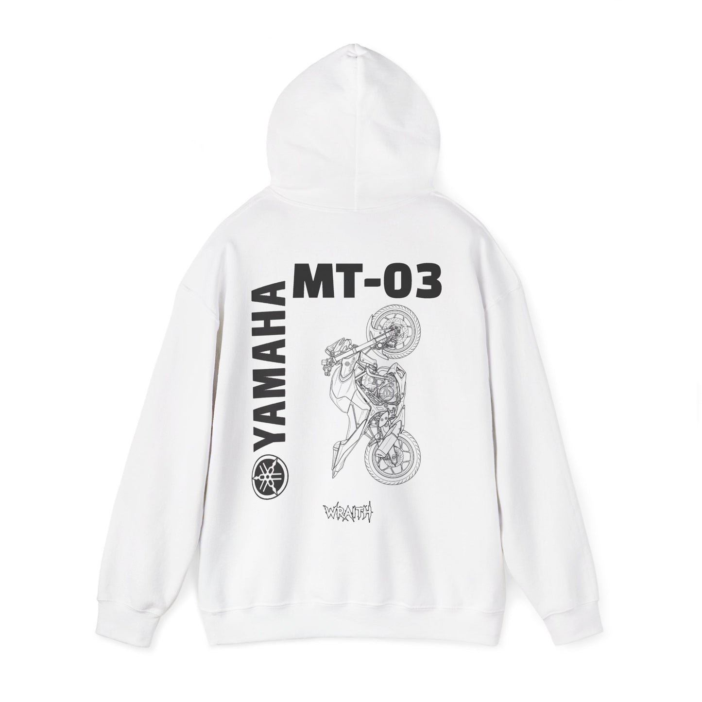 Yamaha MT-03 Motorcycle Graphic Hoodie - Rider Stunt Logo Pullover