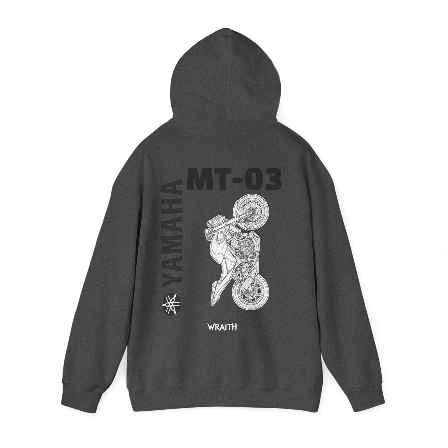 Yamaha MT-03 Motorcycle Graphic Hoodie - Rider Stunt Logo Pullover