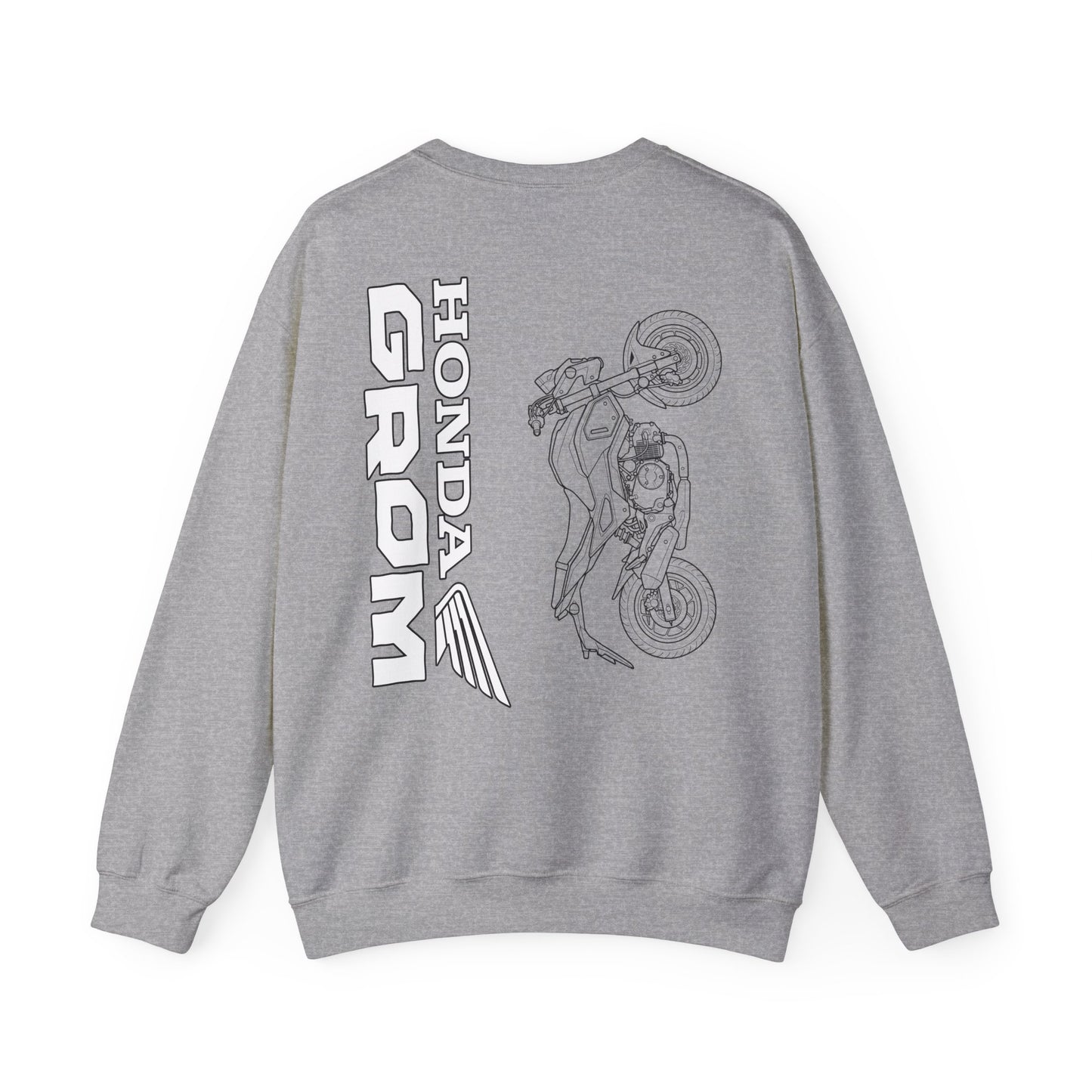 Honda Grom Outline Motorcycle Crewneck Sweatshirt | Moto Graphic
