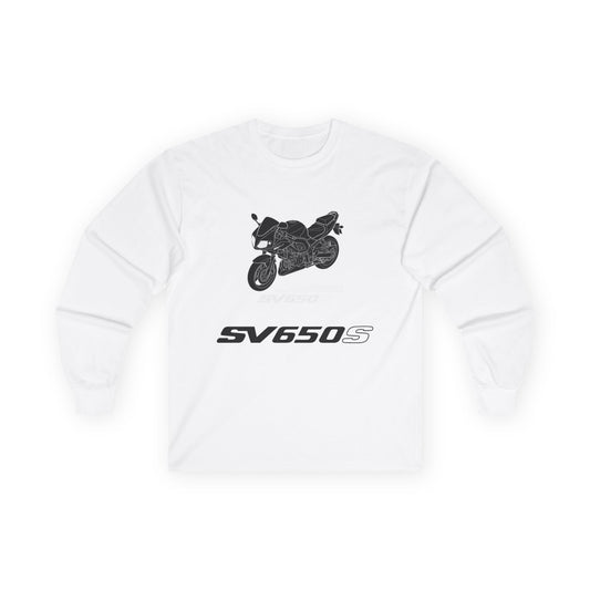 SV650S Motorcycle Illustration Long Sleeve Tee | Sportbike SV 650 S Shirt