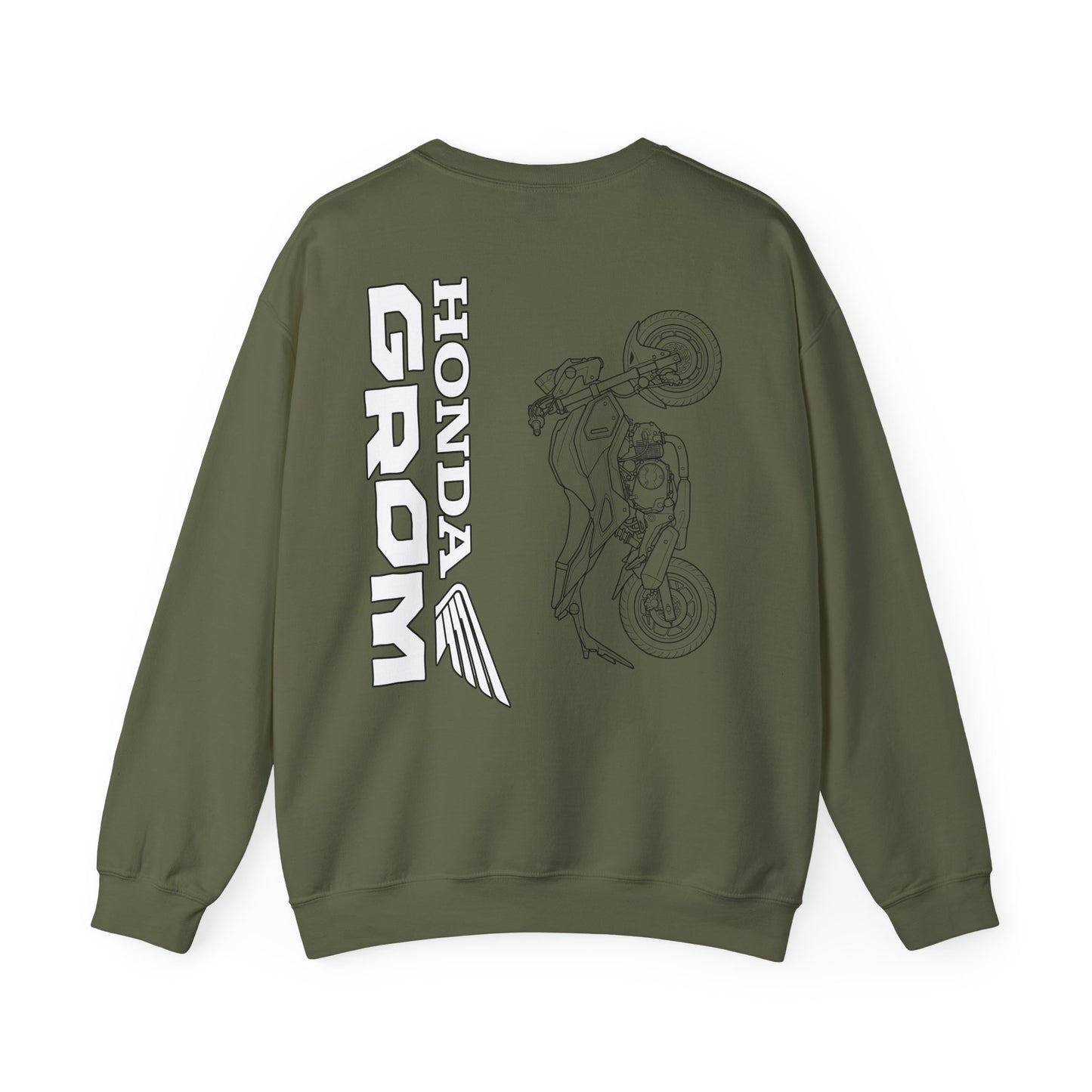 Honda Grom Outline Motorcycle Crewneck Sweatshirt | Moto Graphic