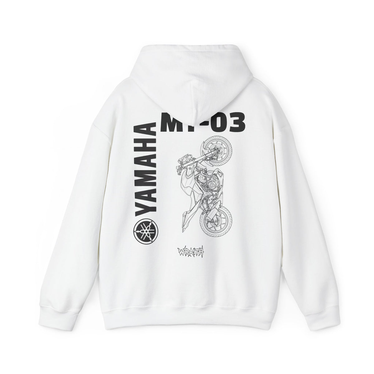 Yamaha MT-03 Motorcycle Graphic Hoodie - Rider Stunt Logo Pullover