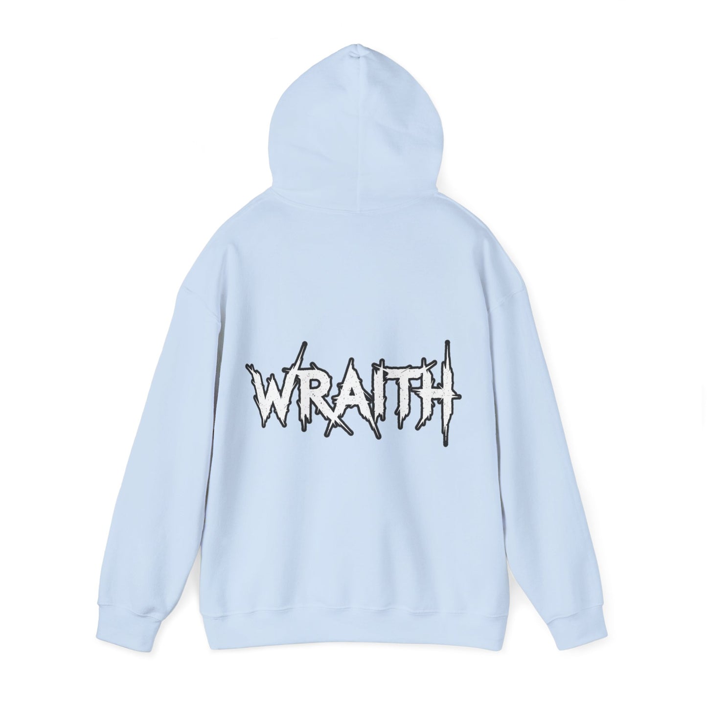 WRAITH Graphic Hoodie — Gothic Metal Logo Pullover