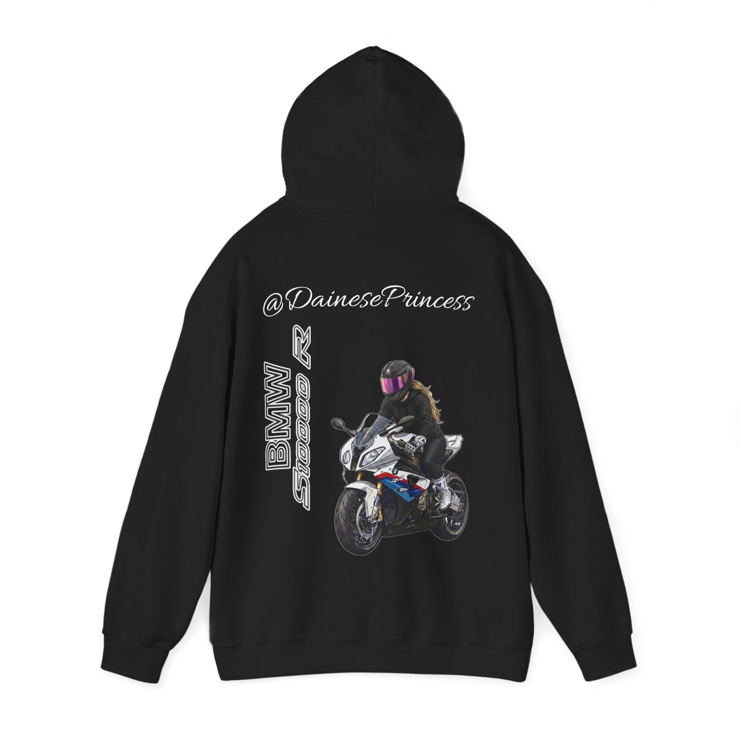 @ 𝔇𝔞𝔦𝔫𝔢𝔰𝔢𝔓𝔯𝔦𝔫𝔠𝔢𝔰𝔰  Custom BMW S1000RR   Motorcycle Hoodie — Rider Graphic Hoodie with 'BMW S1000 R'
