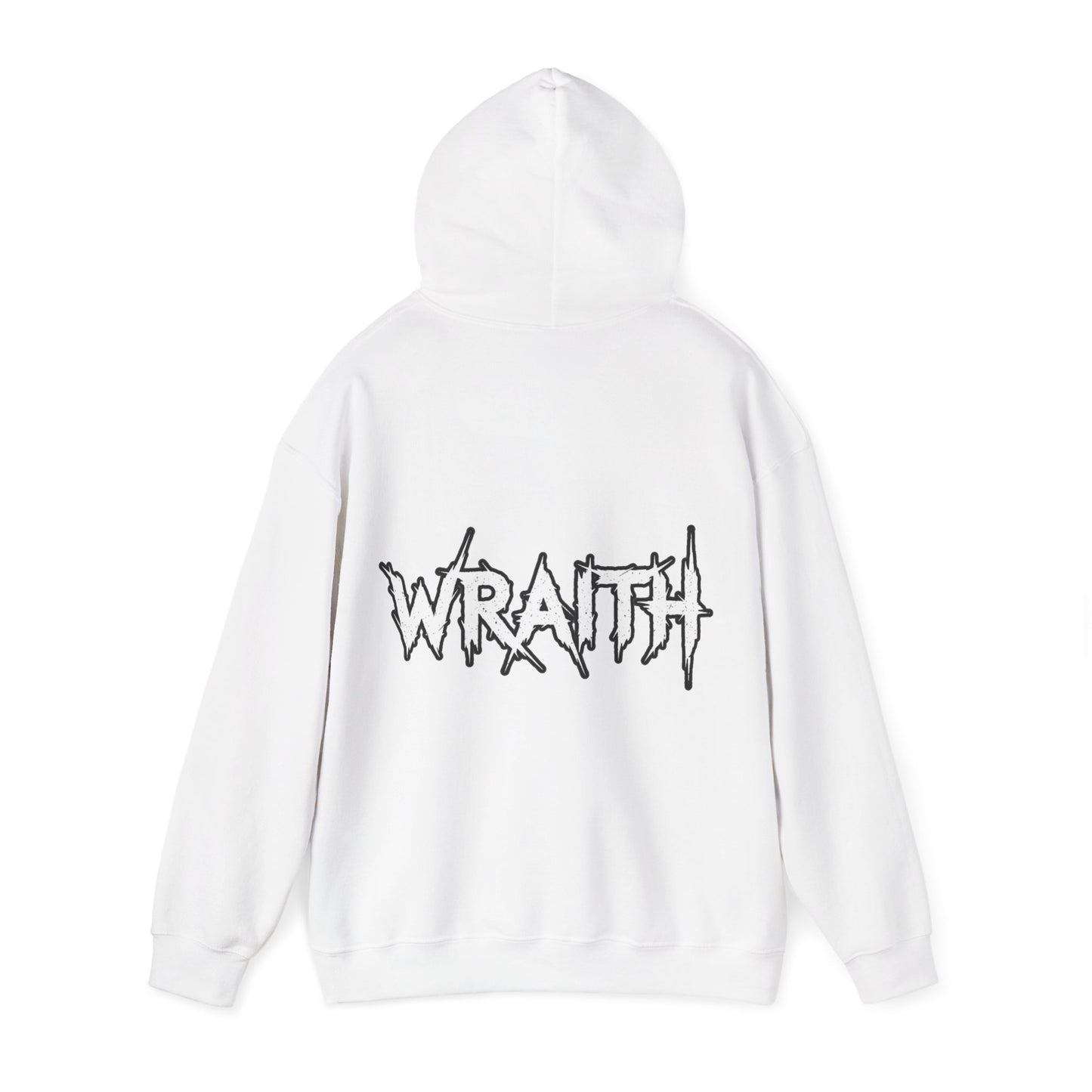 WRAITH Graphic Hoodie — Gothic Metal Logo Pullover