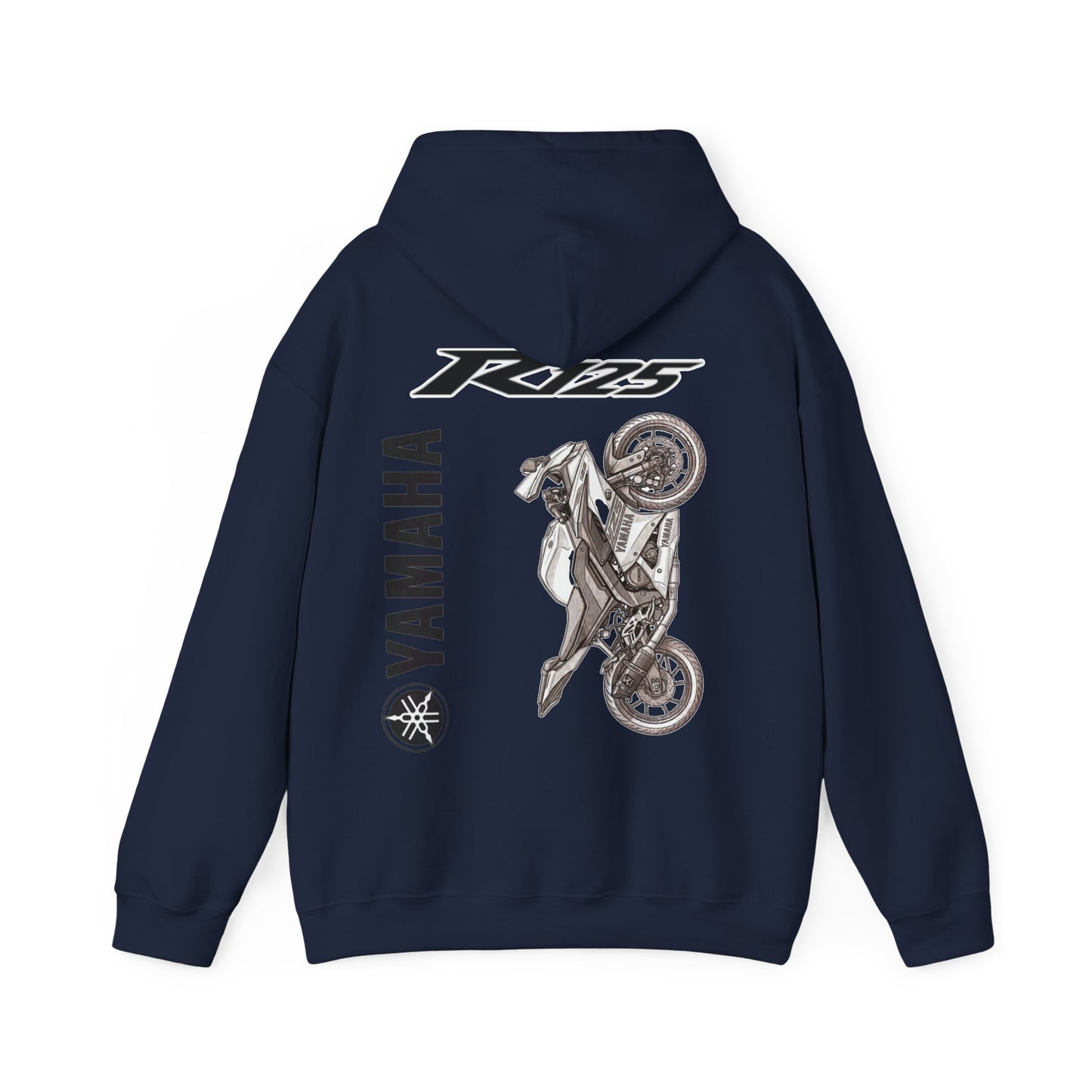 Yamaha R125 Motorcycle Hoodie | R125 Logo Back Print