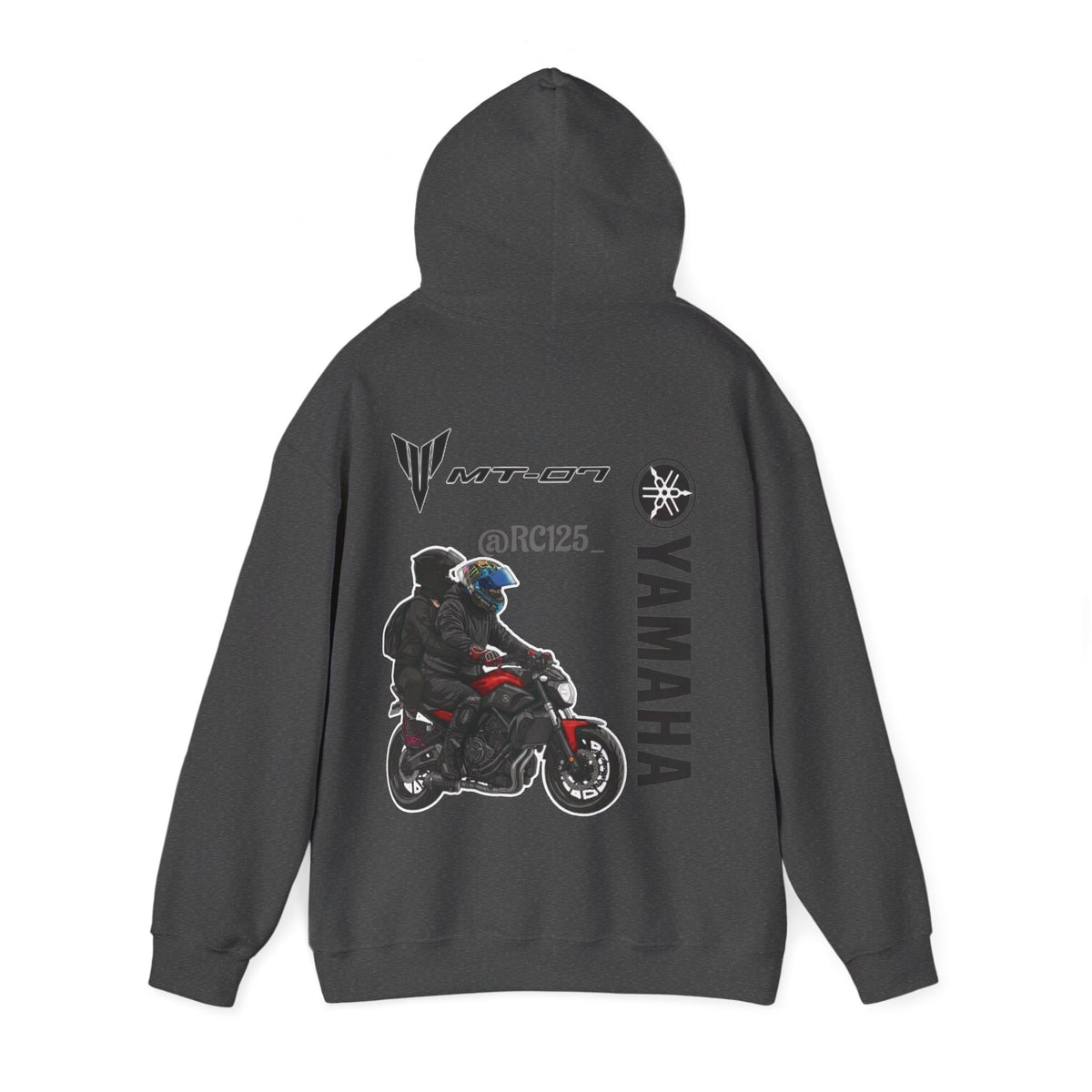 Yamaha MT-07 Rider Hoodie — MT07 RC125 Motorcycle Graphic Sweatshirt
