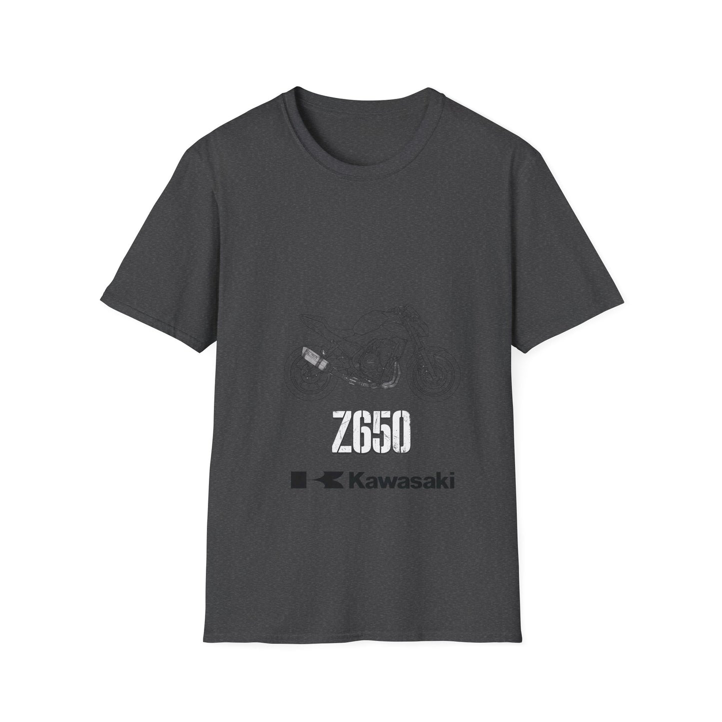 Kawasaki Motorcycle Sketch T-Shirt | Minimal Bike Line Art