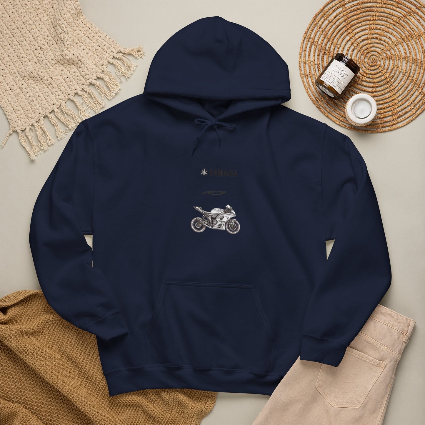 Yamaha R7 sportbike Hoodie | Yamaha logo motorcycle sweatshirt