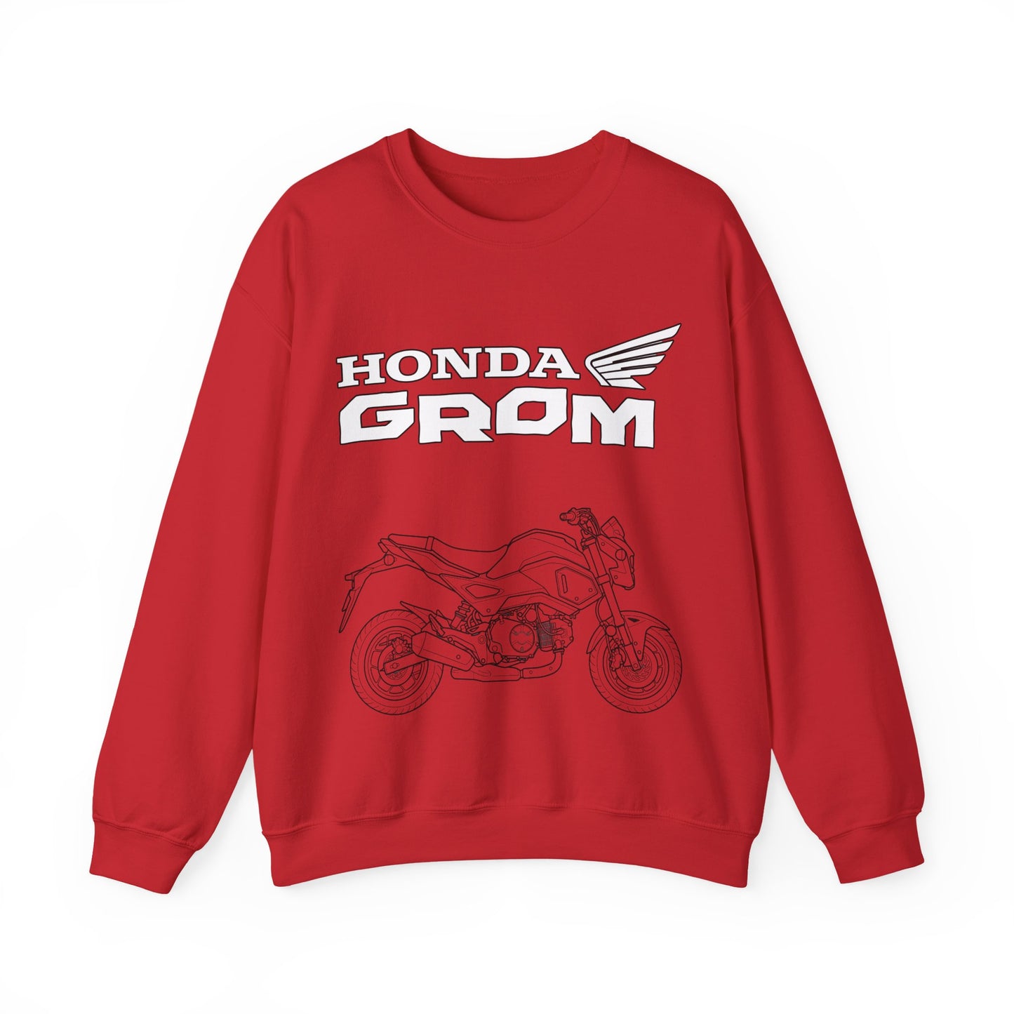 Honda Grom Outline Motorcycle Crewneck Sweatshirt | Moto Graphic