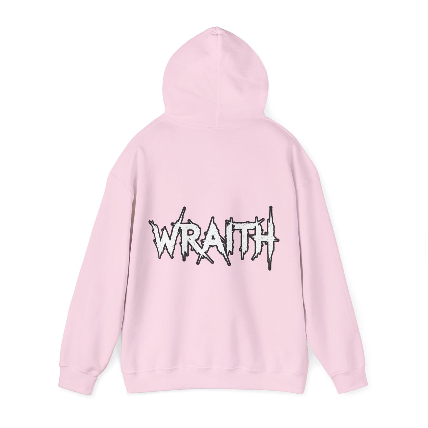 WRAITH Graphic Hoodie — Gothic Metal Logo Pullover