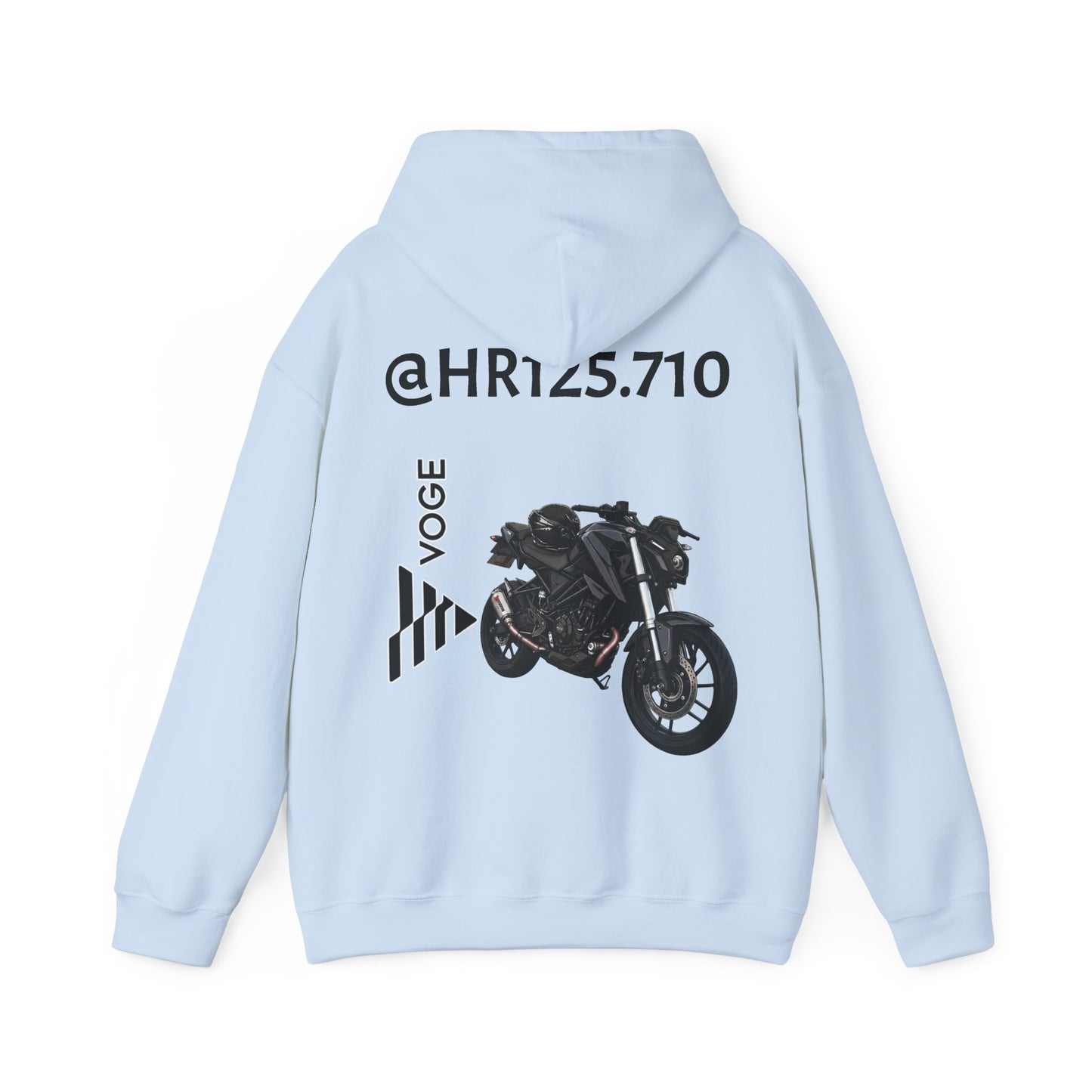 @HR125.710 Custom Hoodie — Vogue Bike Design with Rider Graphic