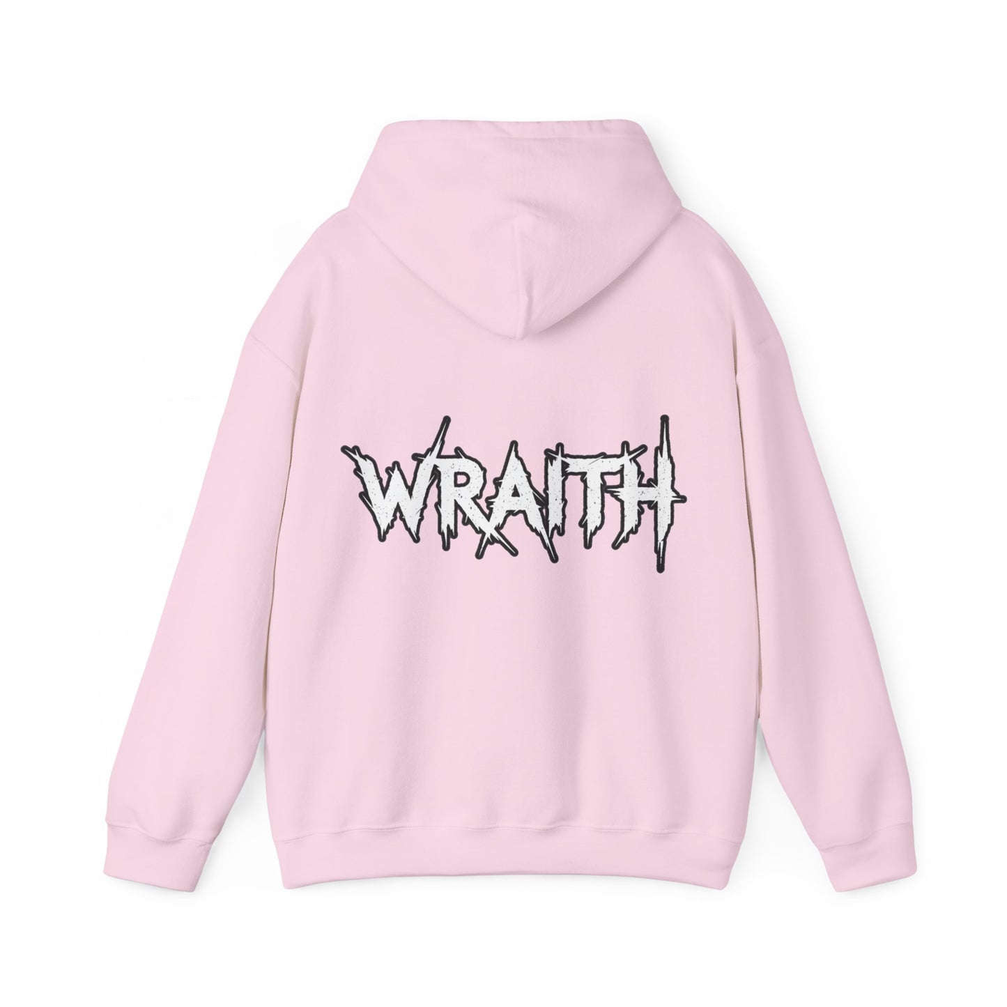 WRAITH Graphic Hoodie — Gothic Metal Logo Pullover