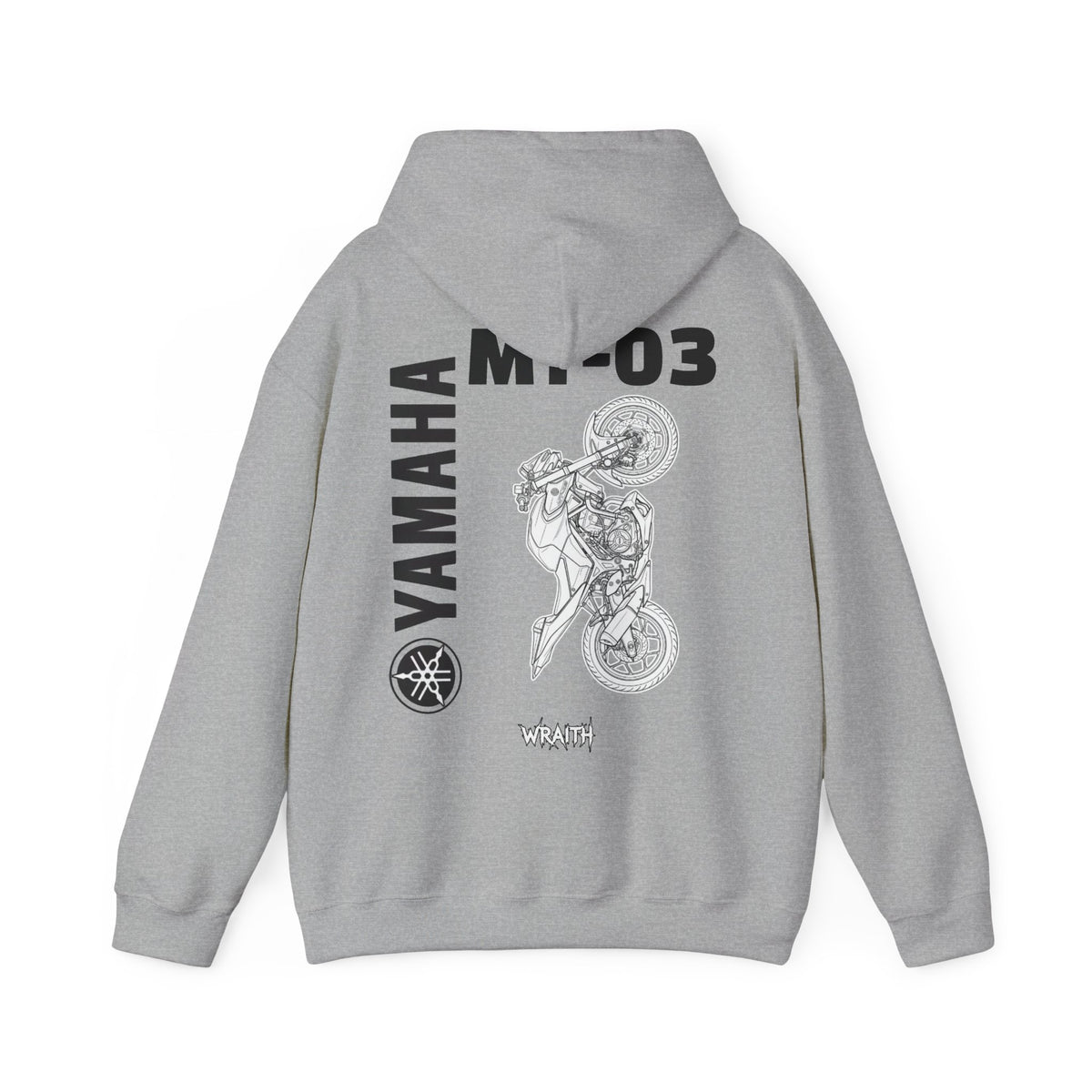 Yamaha MT-03 Motorcycle Graphic Hoodie - Rider Stunt Logo Pullover