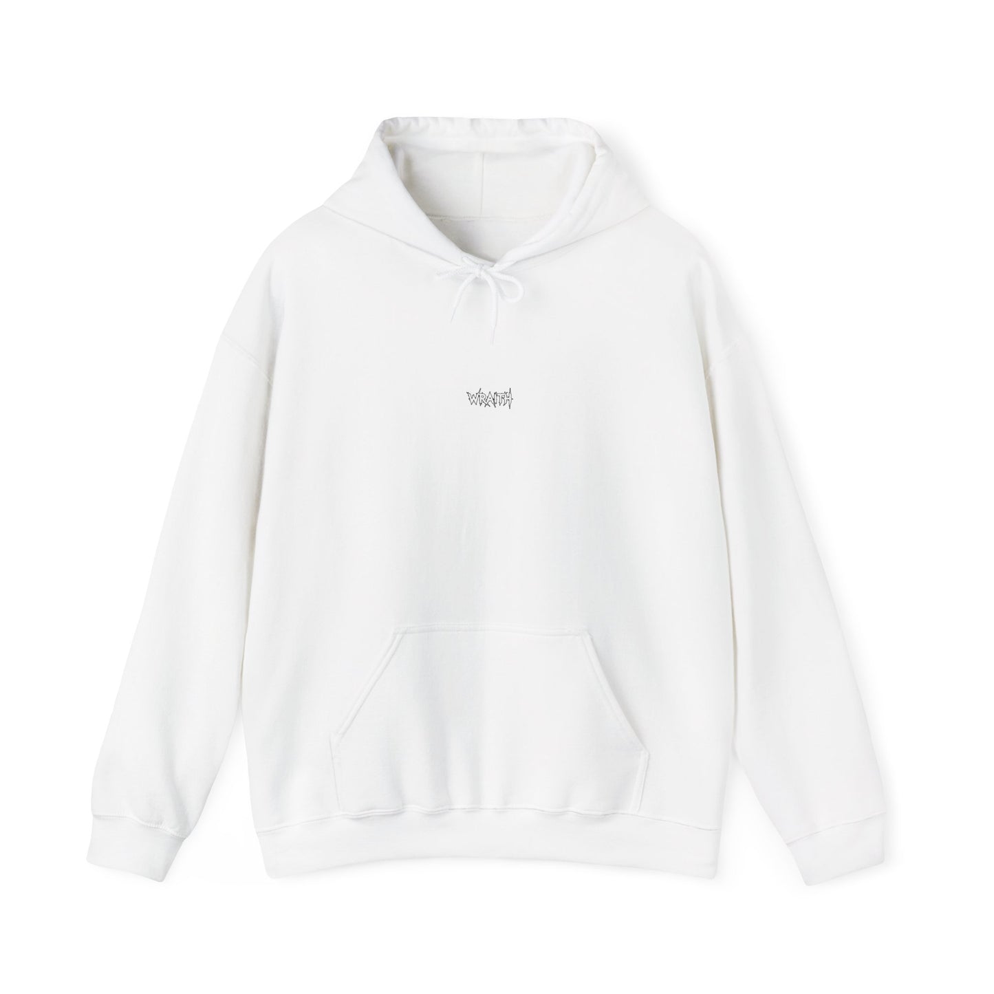 WRAITH Graphic Hoodie — Gothic Metal Logo Pullover