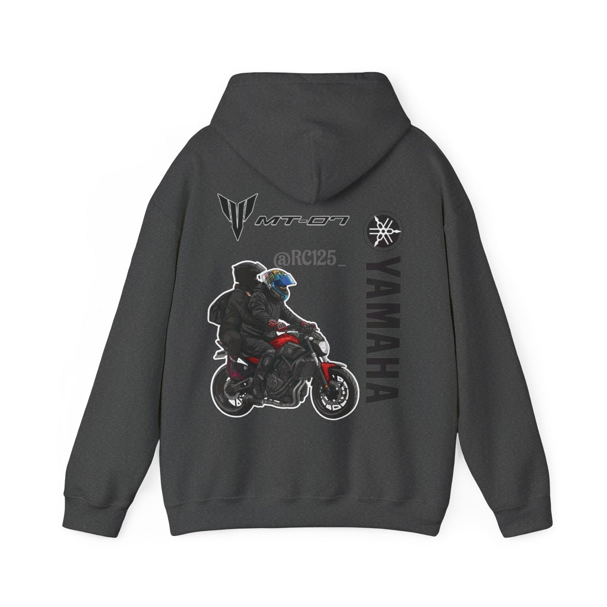 Yamaha MT-07 Rider Hoodie — MT07 RC125 Motorcycle Graphic Sweatshirt