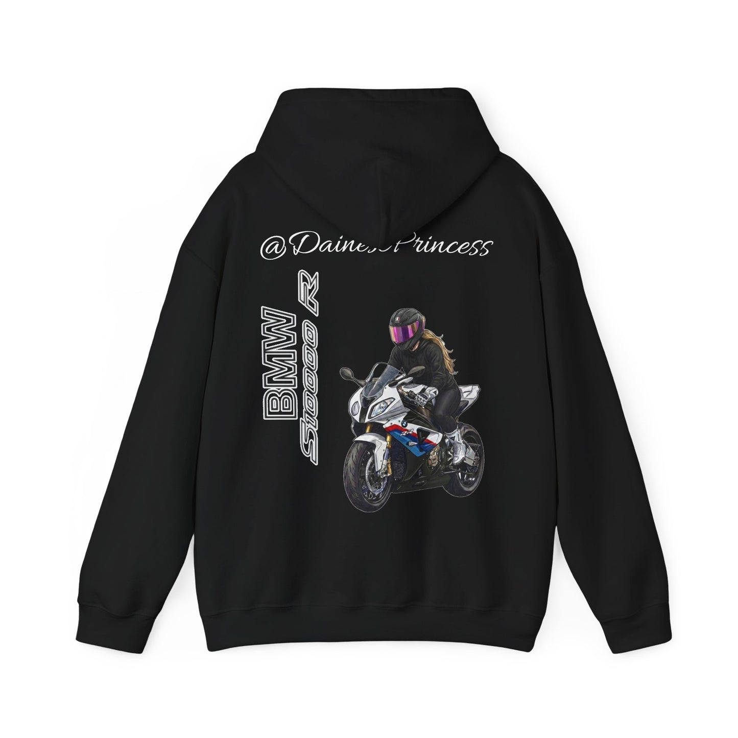 @ 𝔇𝔞𝔦𝔫𝔢𝔰𝔢𝔓𝔯𝔦𝔫𝔠𝔢𝔰𝔰  Custom BMW S1000RR   Motorcycle Hoodie — Rider Graphic Hoodie with 'BMW S1000 R'