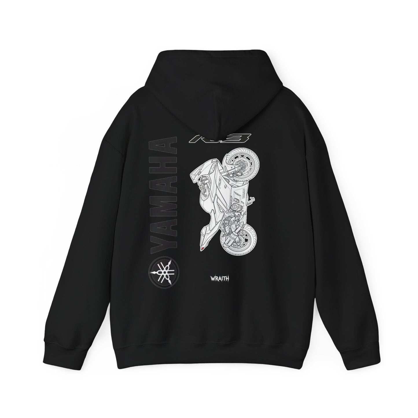Yamaha R3 Motorcycle Hoodie — Graphic Rider Sweatshirt