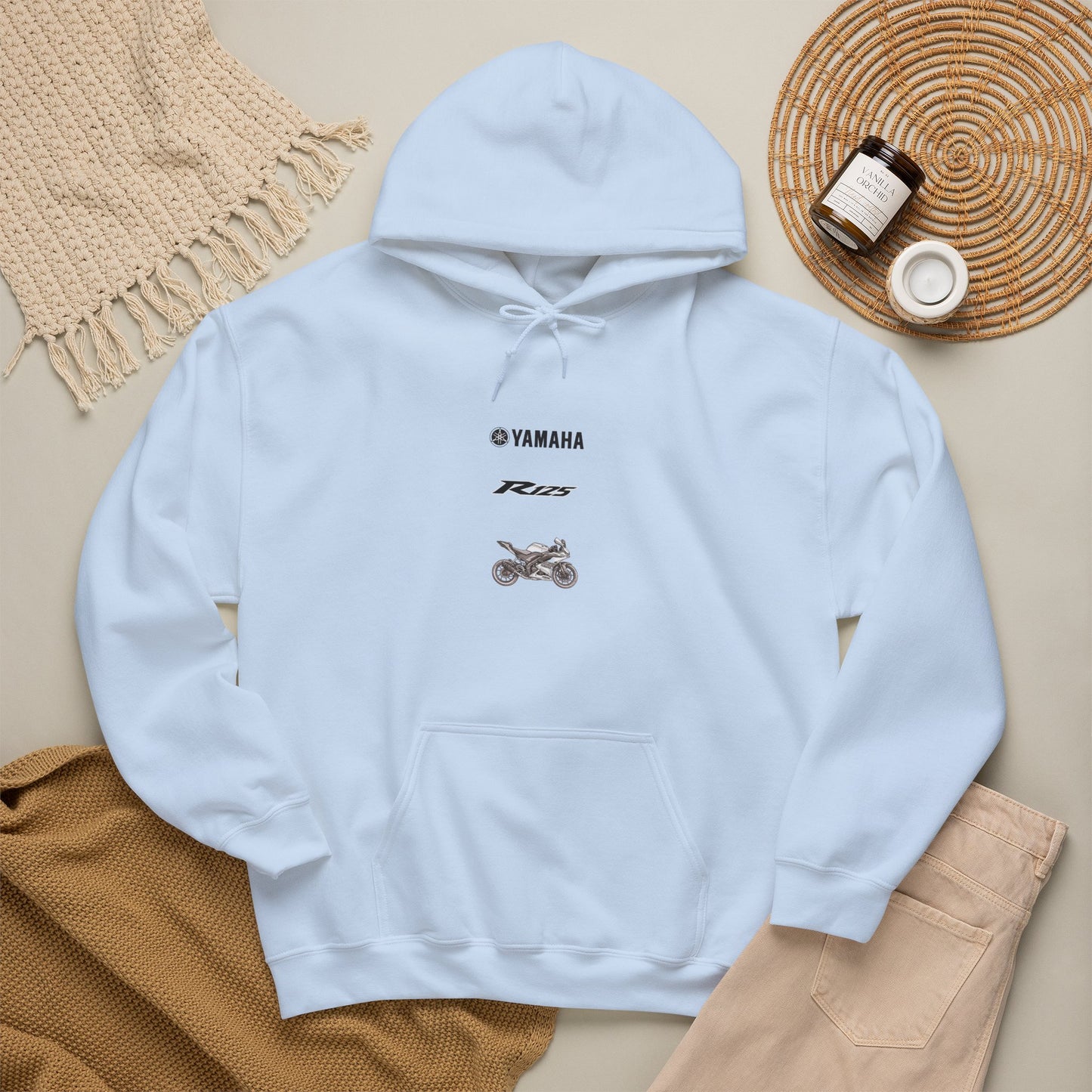 Yamaha R125 Motorcycle Hoodie | R125 Logo Back Print