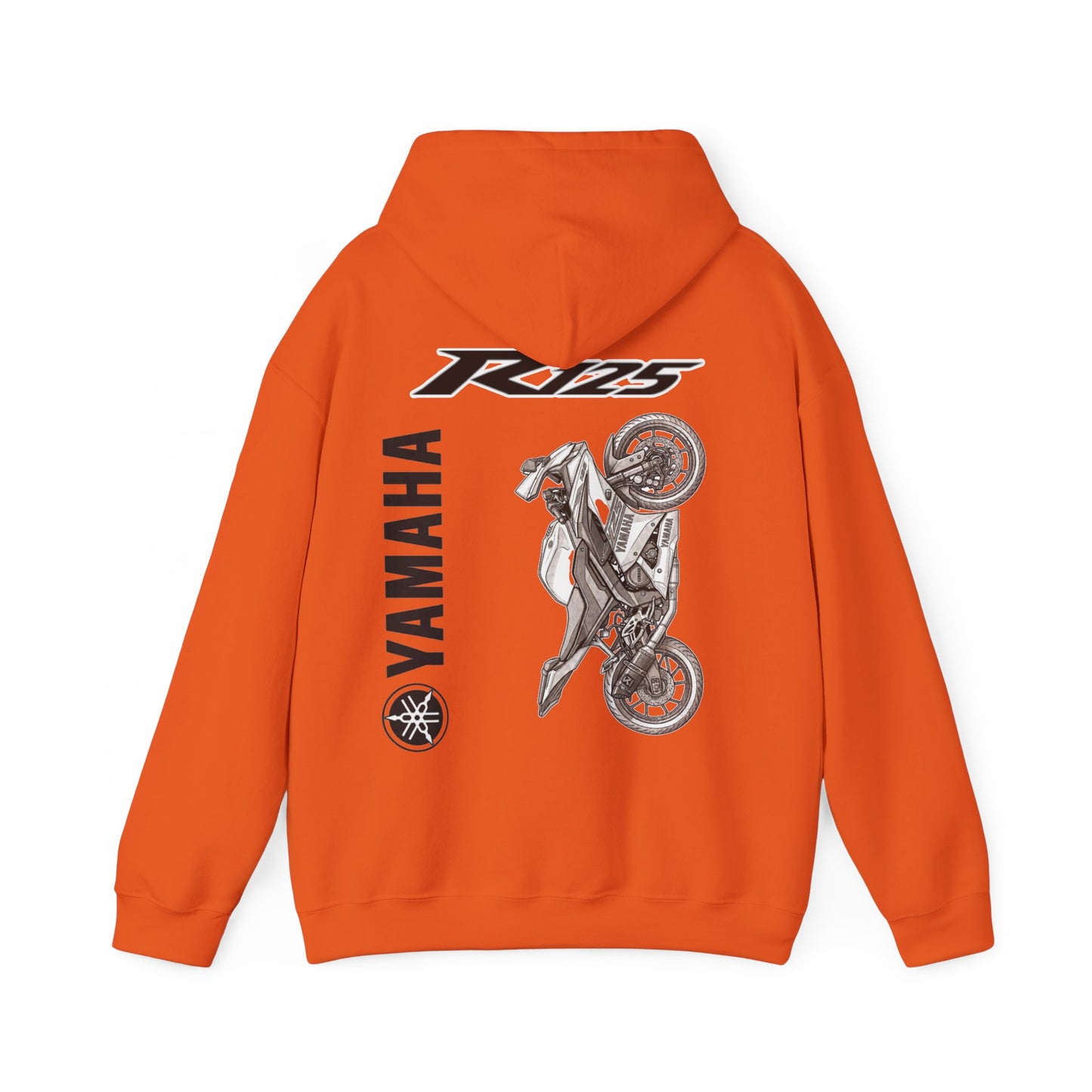 Yamaha R125 Motorcycle Hoodie | R125 Logo Back Print