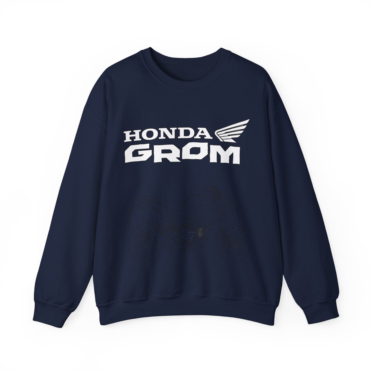 Honda Grom Outline Motorcycle Crewneck Sweatshirt | Moto Graphic