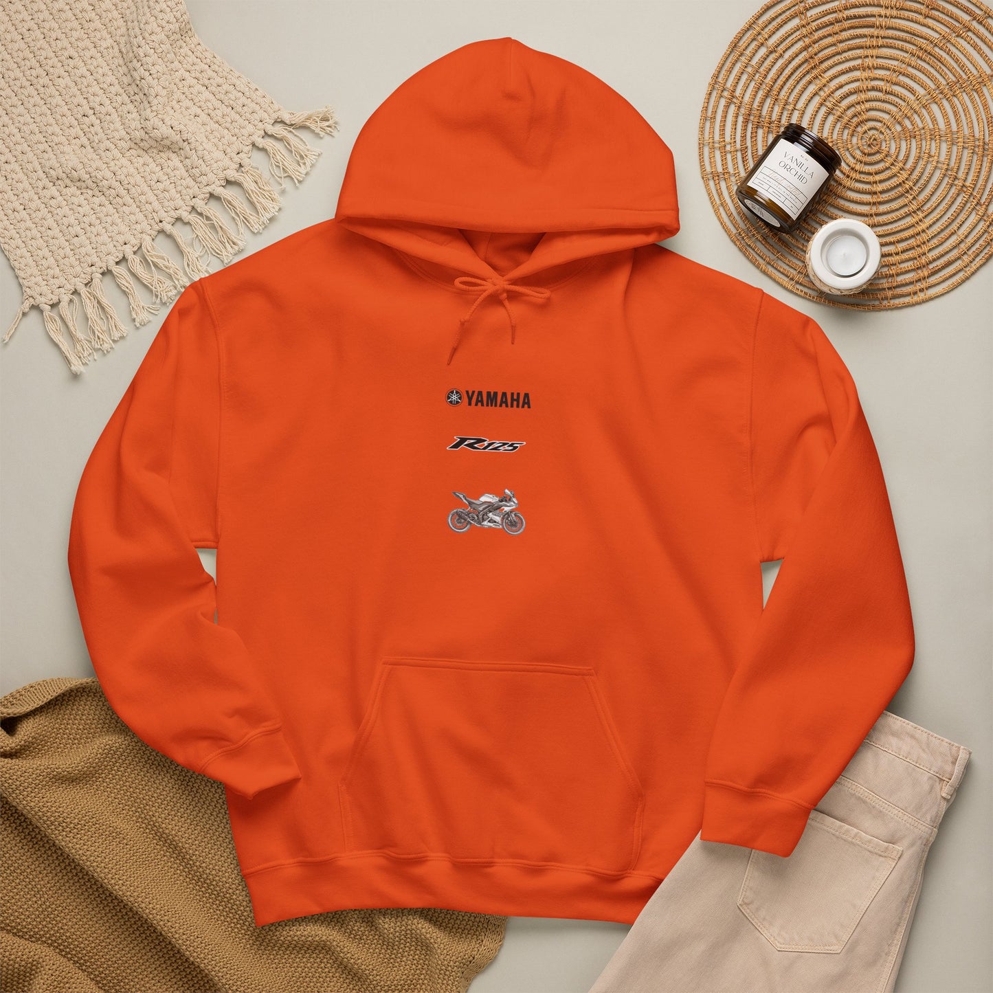 Yamaha R125 Motorcycle Hoodie | R125 Logo Back Print