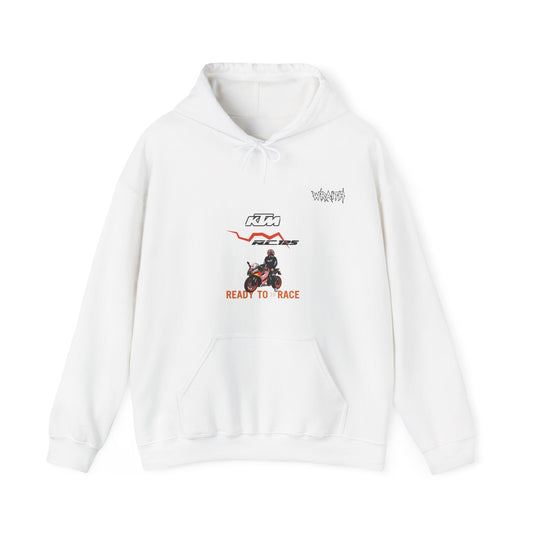 @RLCMBERT RC 125Ready to Race Motorcycle Hoodie | Racing Bike Graphic Pullover