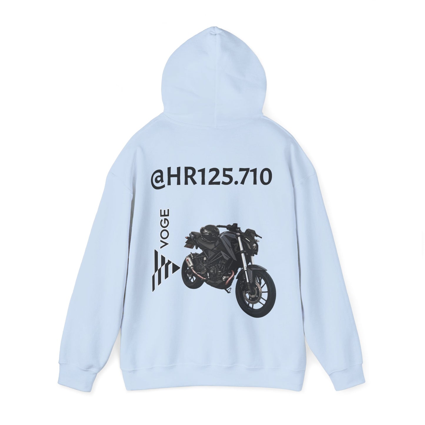 @HR125.710 Custom Hoodie — Vogue Bike Design with Rider Graphic