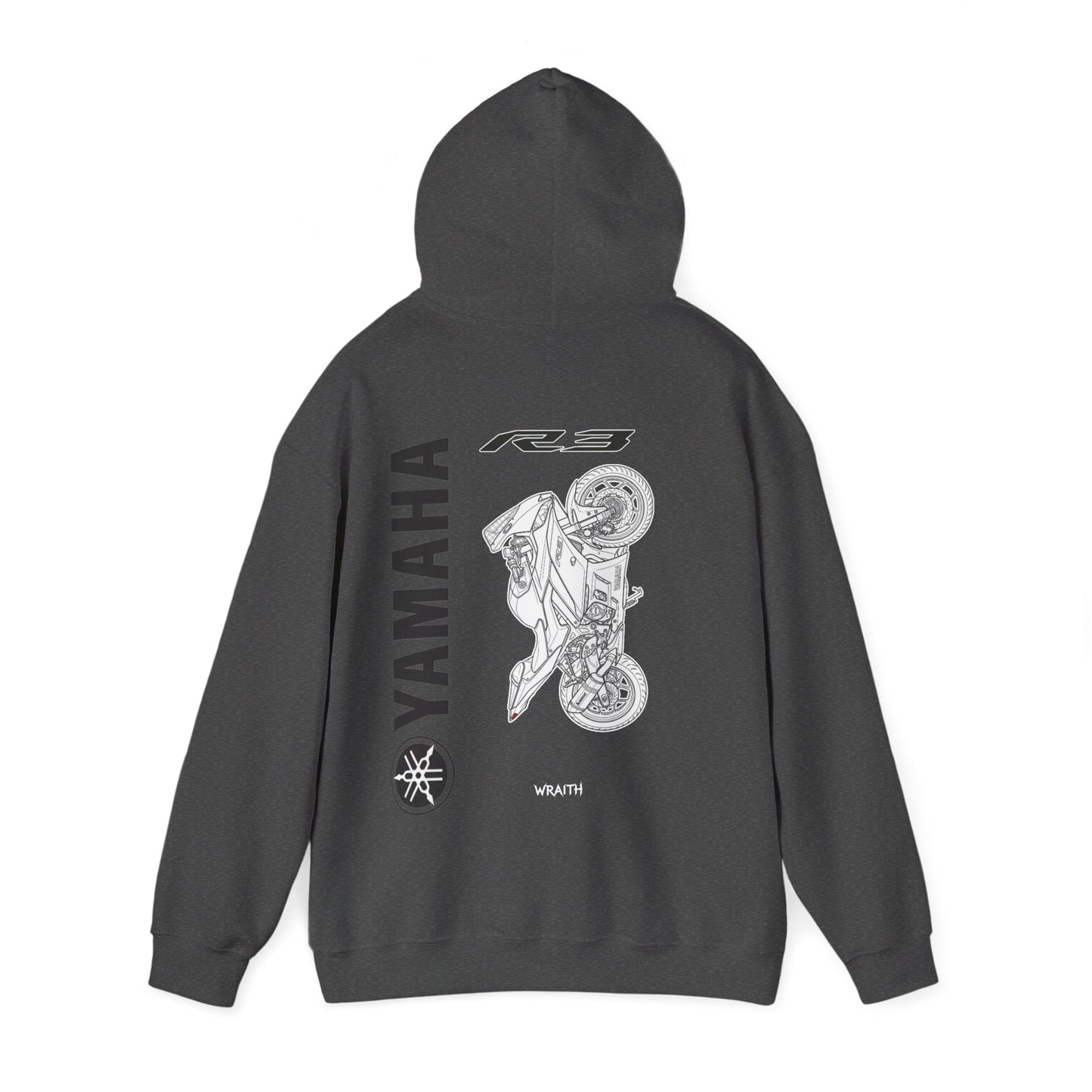 Yamaha R3 Motorcycle Hoodie — Graphic Rider Sweatshirt