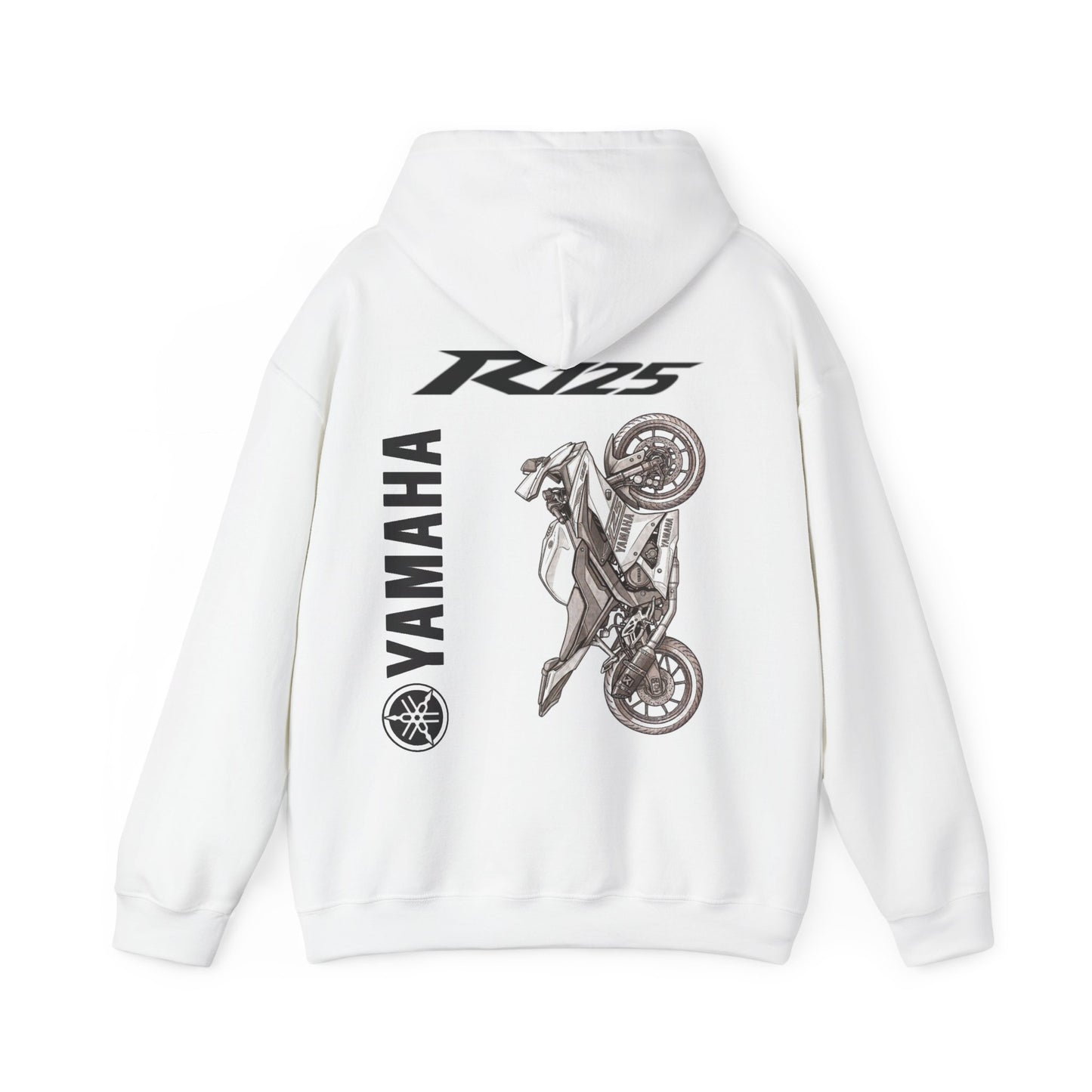 Yamaha R125 Motorcycle Hoodie | R125 Logo Back Print
