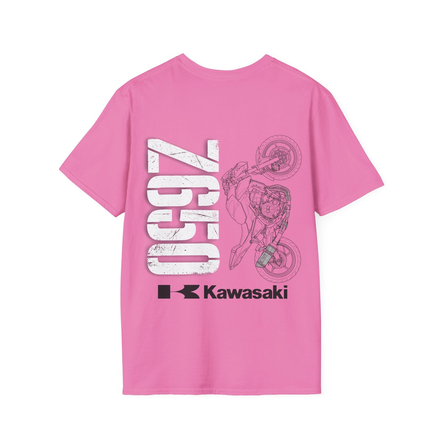 Kawasaki Motorcycle Sketch T-Shirt | Minimal Bike Line Art