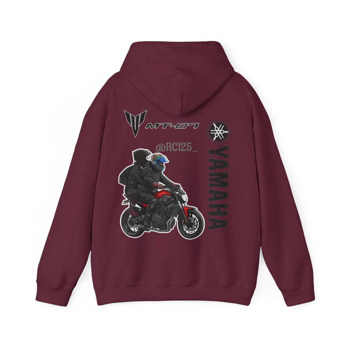 Yamaha MT-07 Rider Hoodie — MT07 RC125 Motorcycle Graphic Sweatshirt