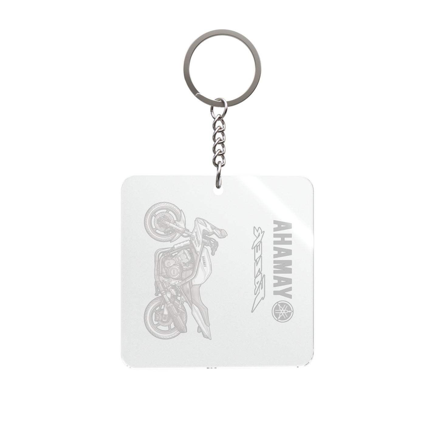 Yamaha FZ6 Motorcycle Square Keychain | Bike Logo Keyring