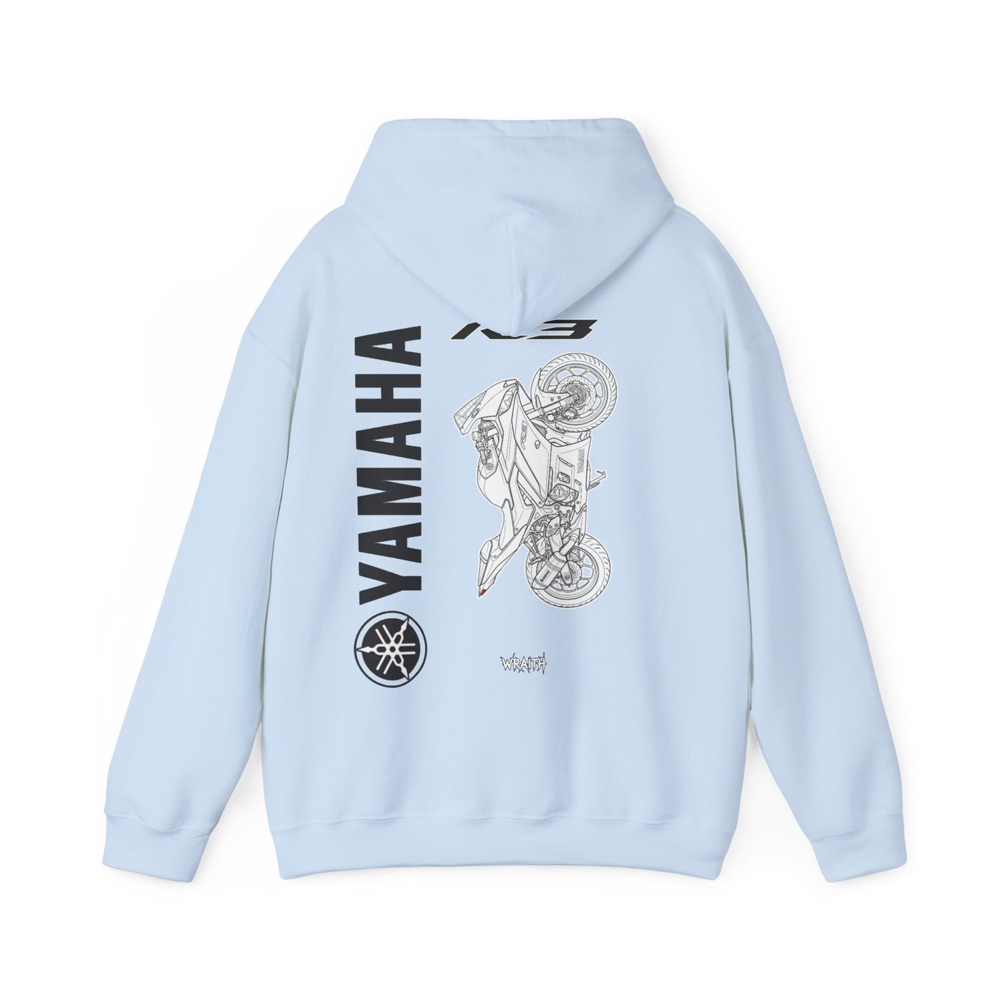 Yamaha R3 Motorcycle Hoodie — Graphic Rider Sweatshirt
